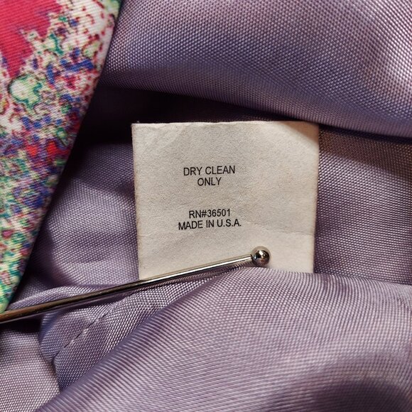 Mesmerize jacket woems L satin oriental formal colorful Party Bold mandarin fun - Picture 14 of 16